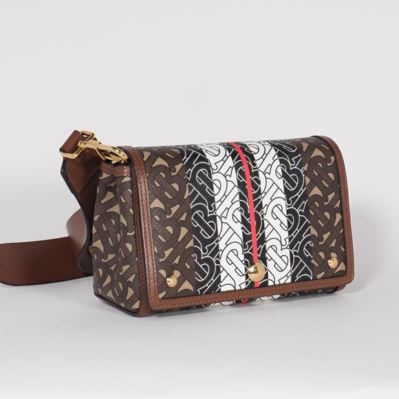 Burberry TB Monogram Stripe Canvas Leather Crossbody Bag - Picture 8 of 14